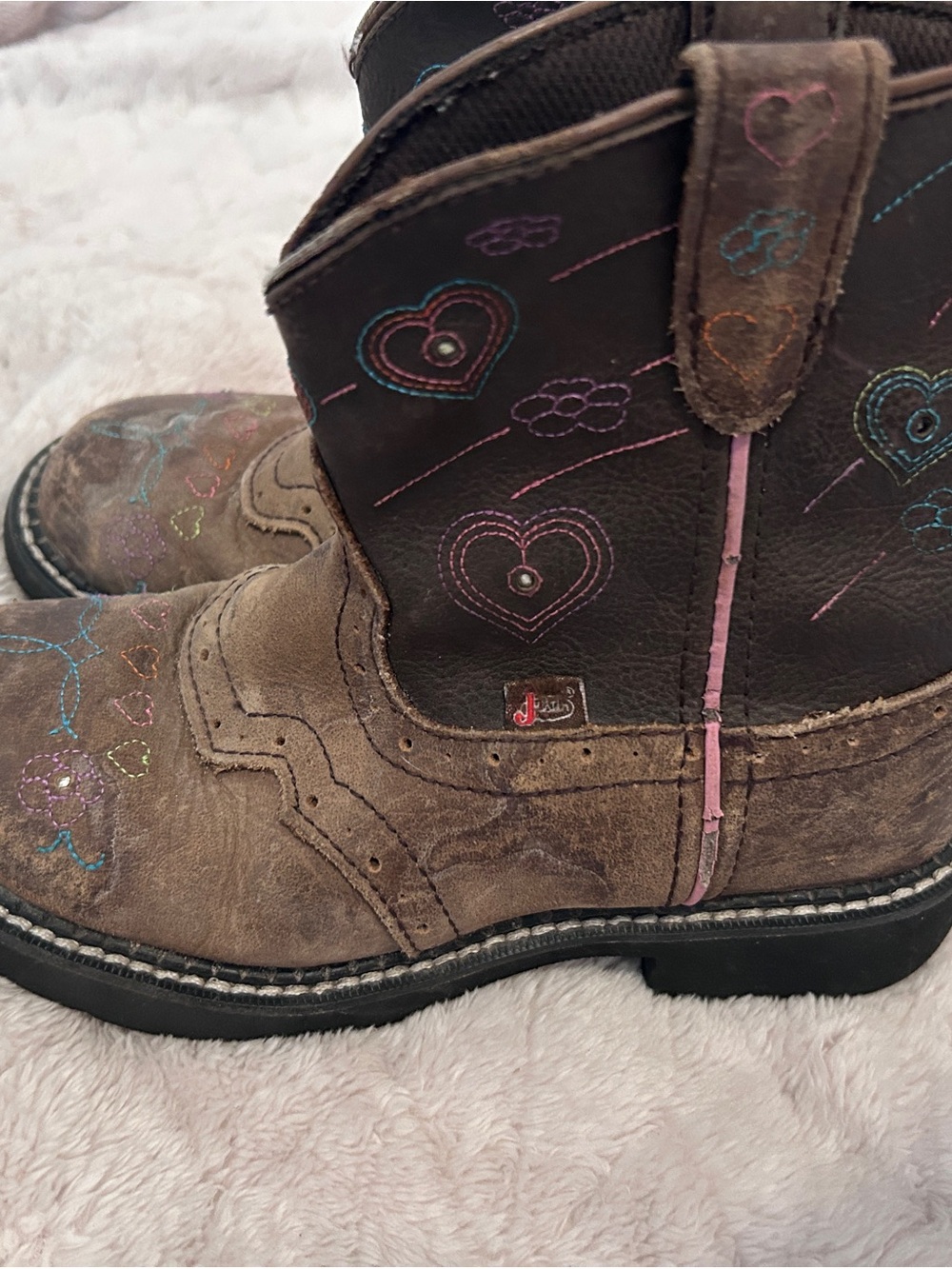 Girls' Justin Gypsy Boots, Size 2D, Light-Up Feature, Cowgirl Style